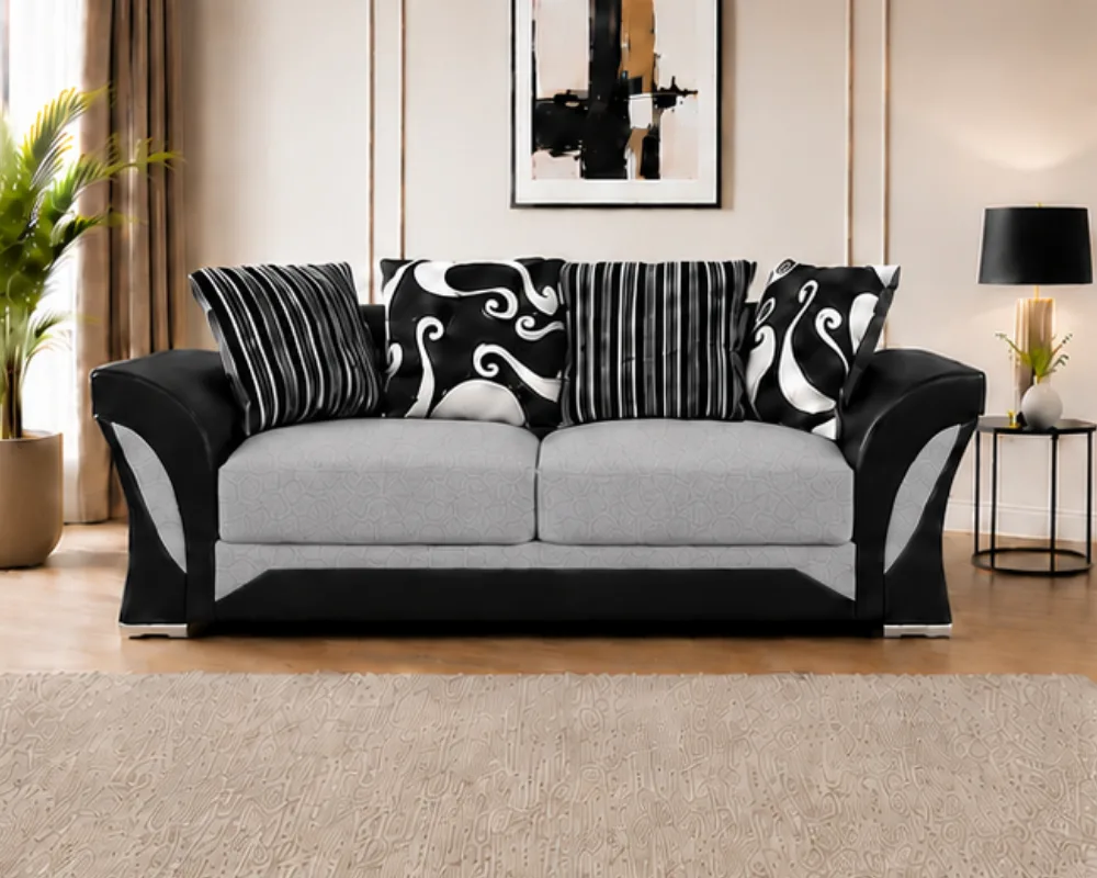 Luxury Light Grey Shannon Sofa – Stylish 3 Seater Living Room Furniture