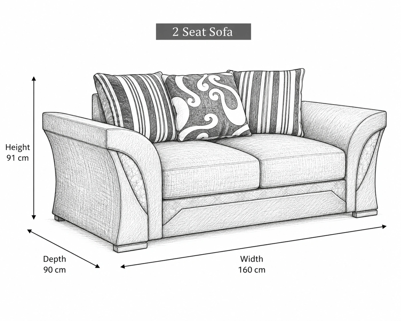 Shannon 2 Seater Sofa - Stylish Shannon 2 Seater Sofa - Image 5