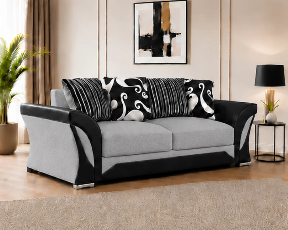 Luxury Light Grey Shannon Sofa – Stylish 3 Seater Living Room Furniture - Image 2