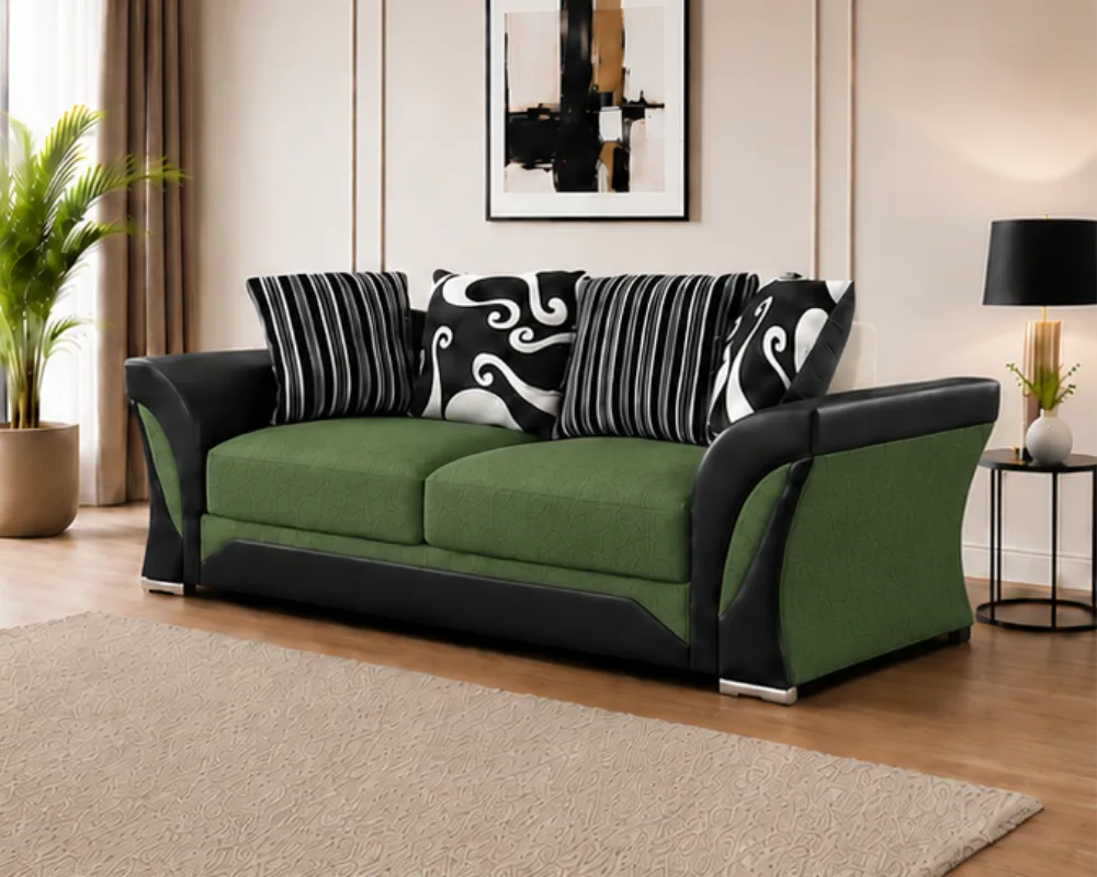 Luxury Shannon Sofa in Green - Premium 3 Seater Living Room Sofa - Image 2