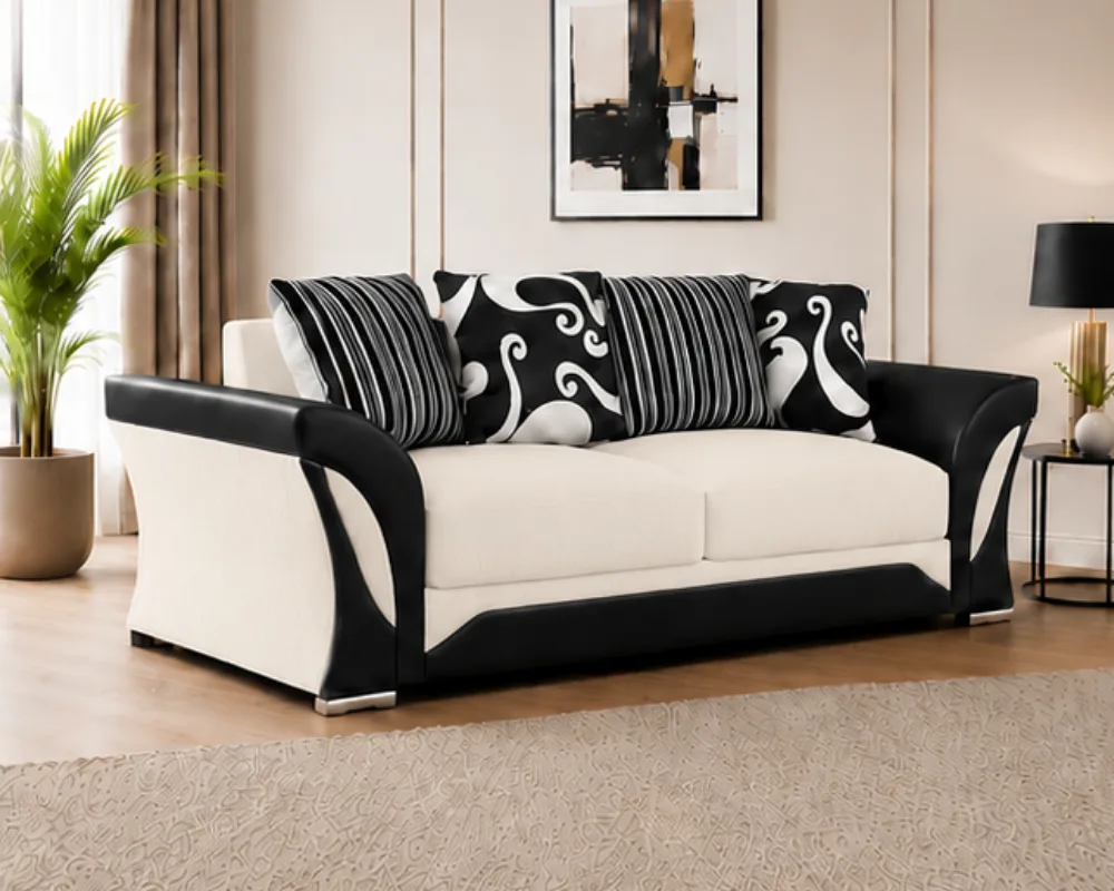 Off White Shannon 3 Seater Sofa – Premium Luxury Living Room Sofa - Image 2