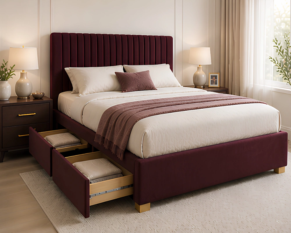 Affordable Divan Double Bed - Double Bed Frame - Double Bed and Mattress with Storage Drawers - Image 2