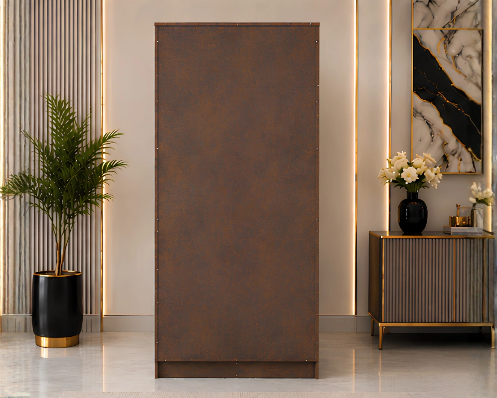 Compact 2 Door Wardrobe with Mirror and Drawer Storage - Wardrobe - Image 4