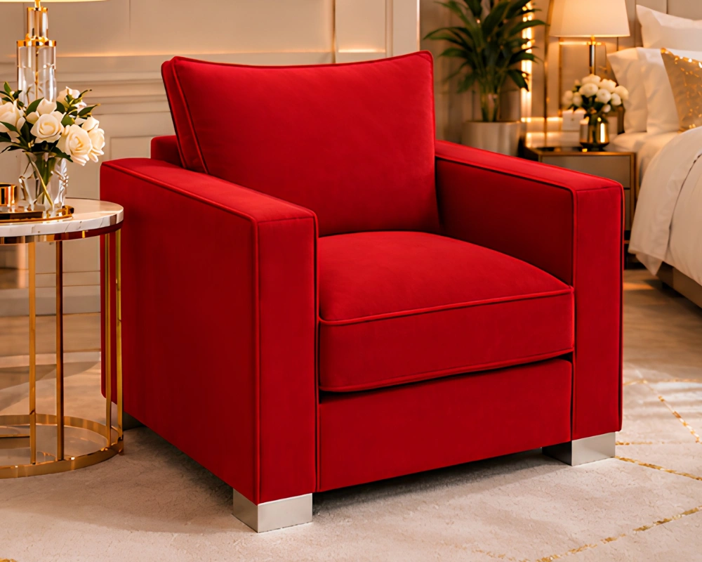 Sloane Premium Single Sofa - Sloane Single Seater Sofa – Comfortable Soft Upholstered Sofa