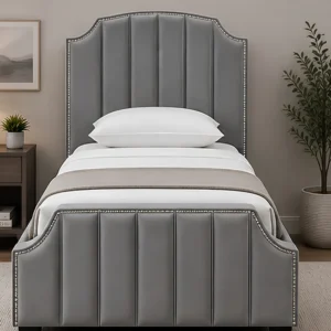 Arizona Heritage Grey Single Bed – Timeless Luxury Design – Single Bed with Mattress