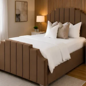 Brown Arizona Grand King Bed - Premium 180x200 cm Bed Frame with mattress