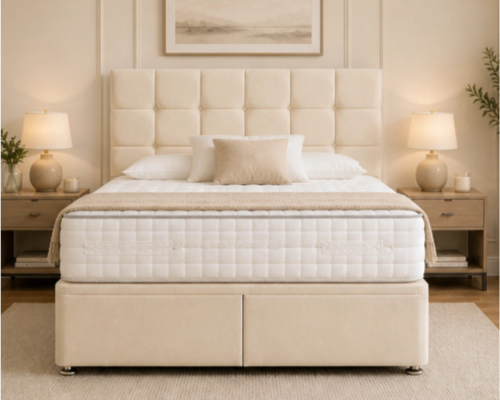 Comfortable King Size Divan Bed – Comfortable King Size Bed with Mattress and Drawers