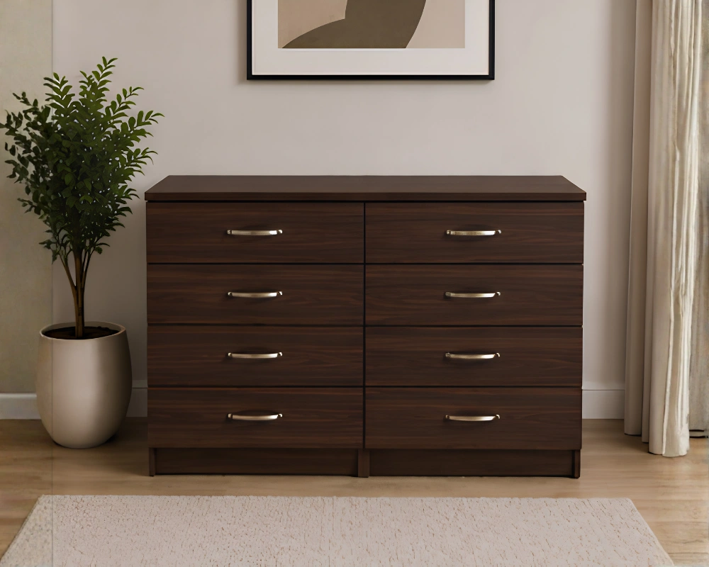 Chest of Drawers 4+4 – Stylish 4/4 Chest of Drawers – Contemporary Large Chest - Luxury Wooden Drawer Cabinet