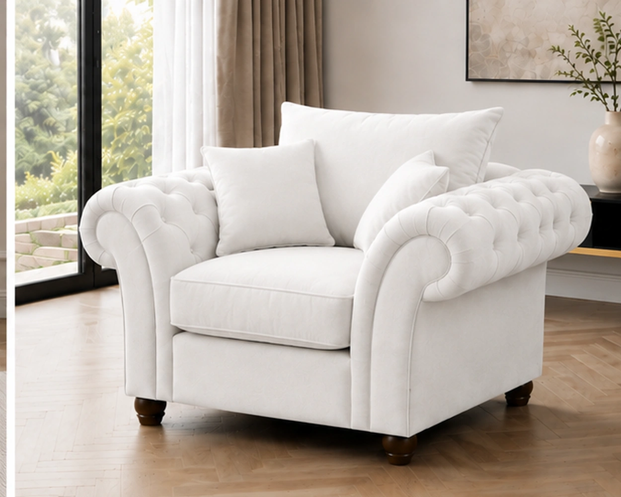 Stylish 1 Seater Luxury Sofa – Elegant Luxury Armchair - Image 3