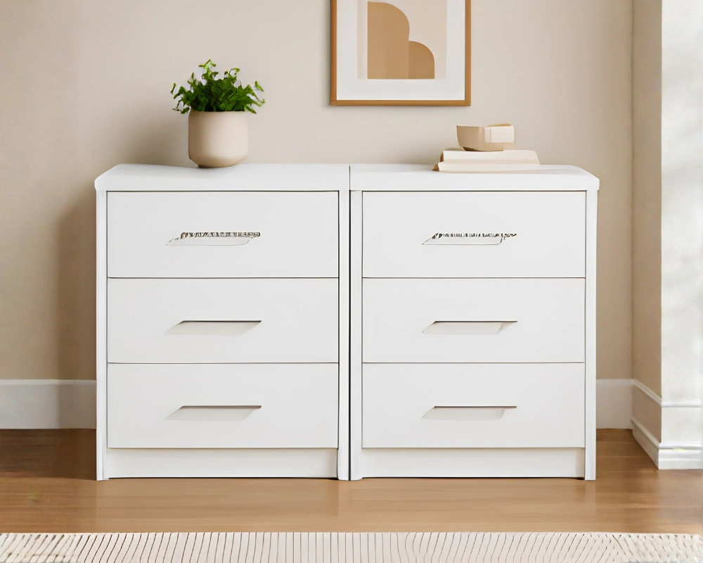 2 Bedside Tables - 2 Bedside Tables with 3 Drawers – Premium Stylish Side Tables - Image 4