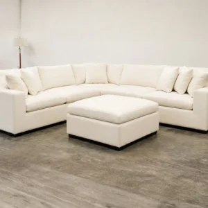 Dylan 5-Seater Modern Corner Sofa - White Color