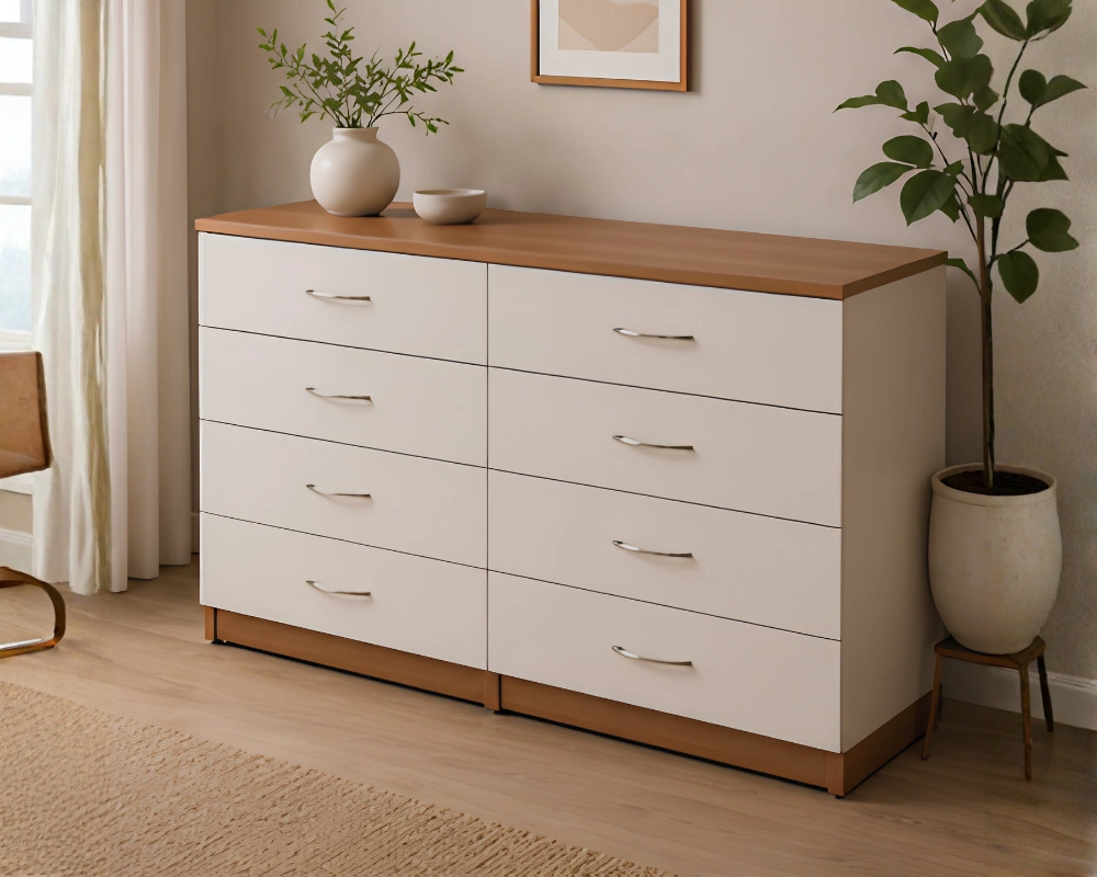 Chest of 4+4 Drawers – Chest of 8 Drawers – Contemporary Bedroom Furniture - Image 4