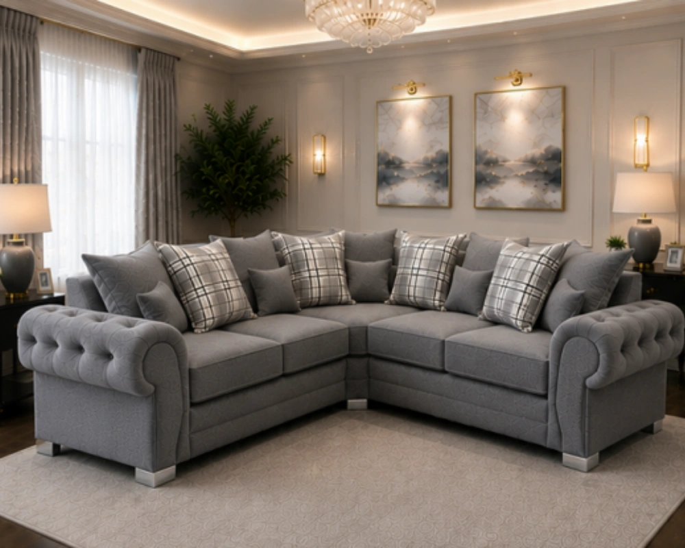 Verona Premium Corner Sofa - Verona Corner Sofa - 5 Seater Sofa - L Shape Corner Sofa