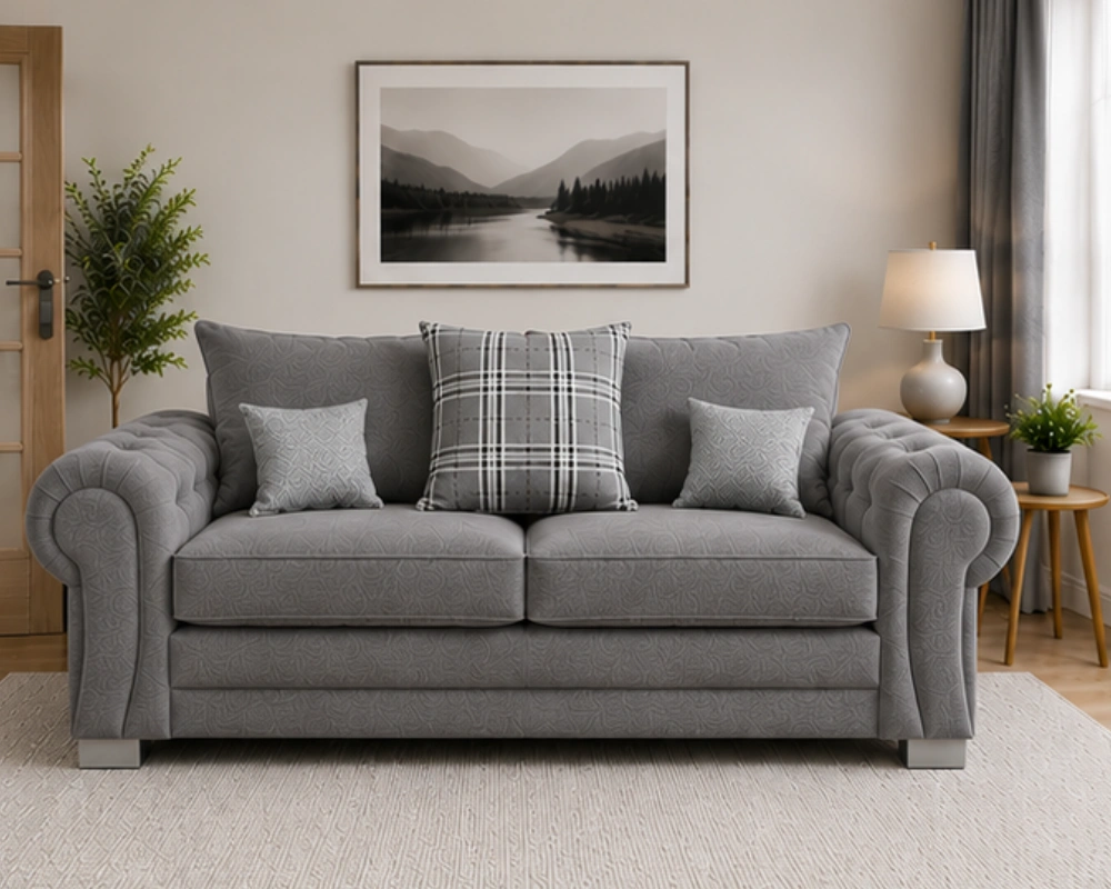 3 Seater Verona Sofa – Premium Comfort Seating Sofa - Elegant Fabric Sofa - Verona 3 Seater Sofa