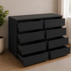 4+4 Chest of Drawers – Elegant Contemporary Drawers - Stylish Bedroom Furniture Set