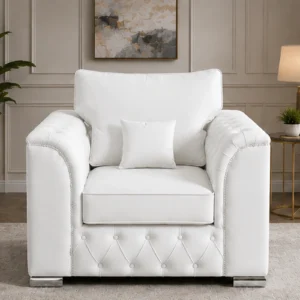 Premium Tufted 1 Seater Sofa Classic Royal 1 Seater Sofa