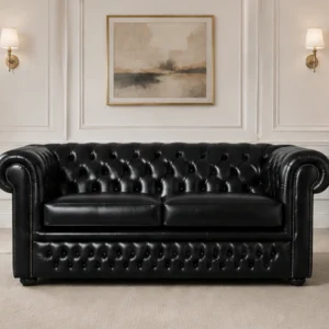 Premium Faux Leather Chesterfield 2-Seater Sofa - Royal Chesterfield 2-Seater Sofa