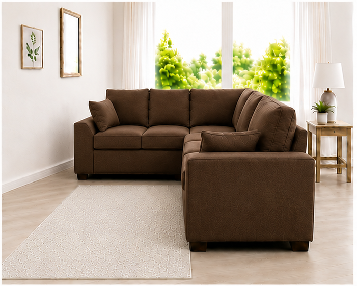 Brown Colour Premium 5-Seater Corner Sofa - Premium quality sofa - Image 3